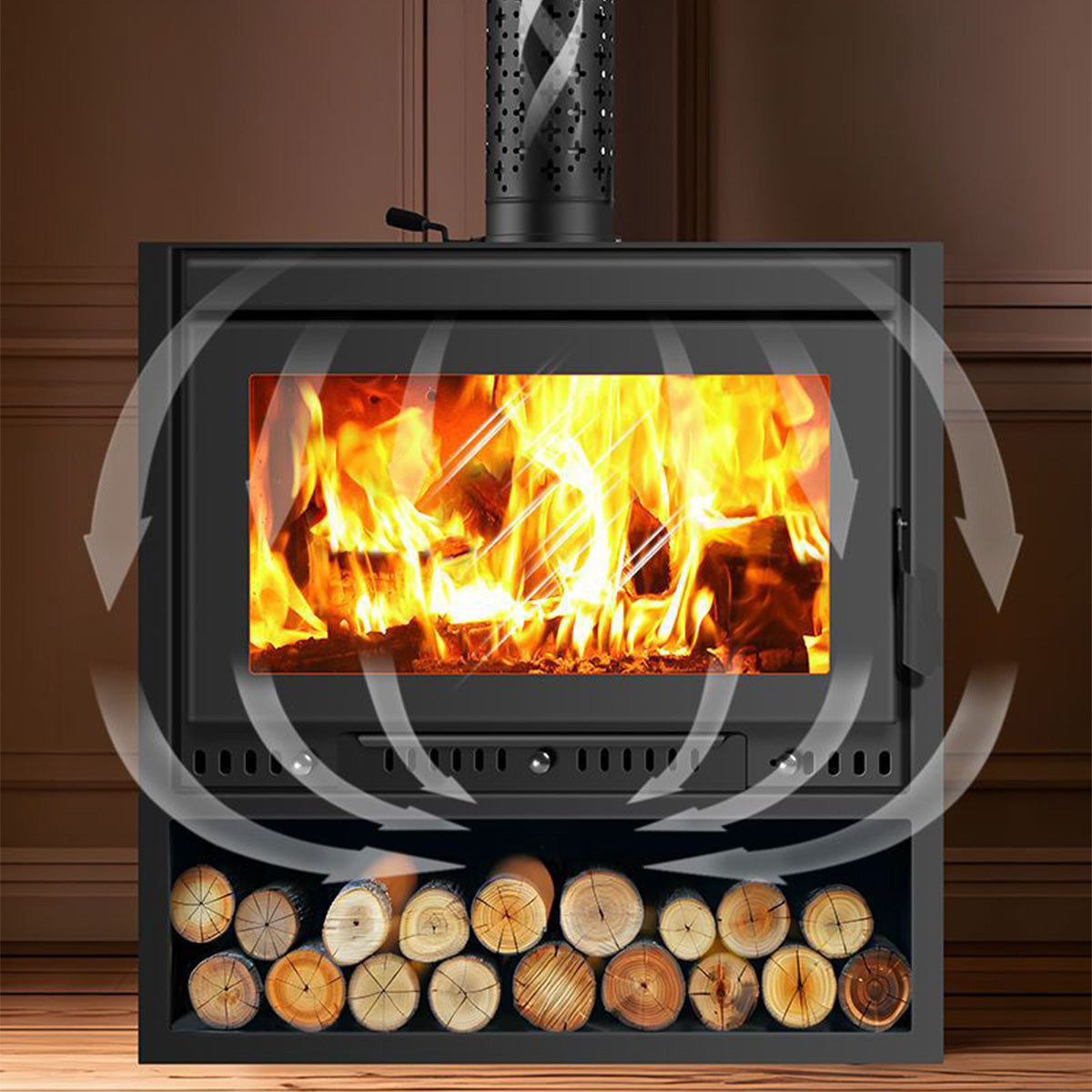 Indoor wood burning fireplace Hot 1