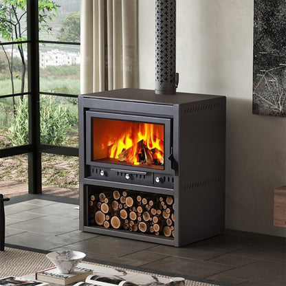 Indoor wood burning fireplace Hot 1