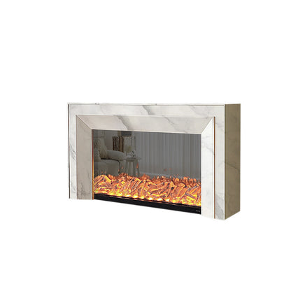 European style simple marble electronic heating fireplace