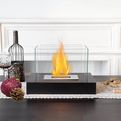 Small tabletop heating fireplace