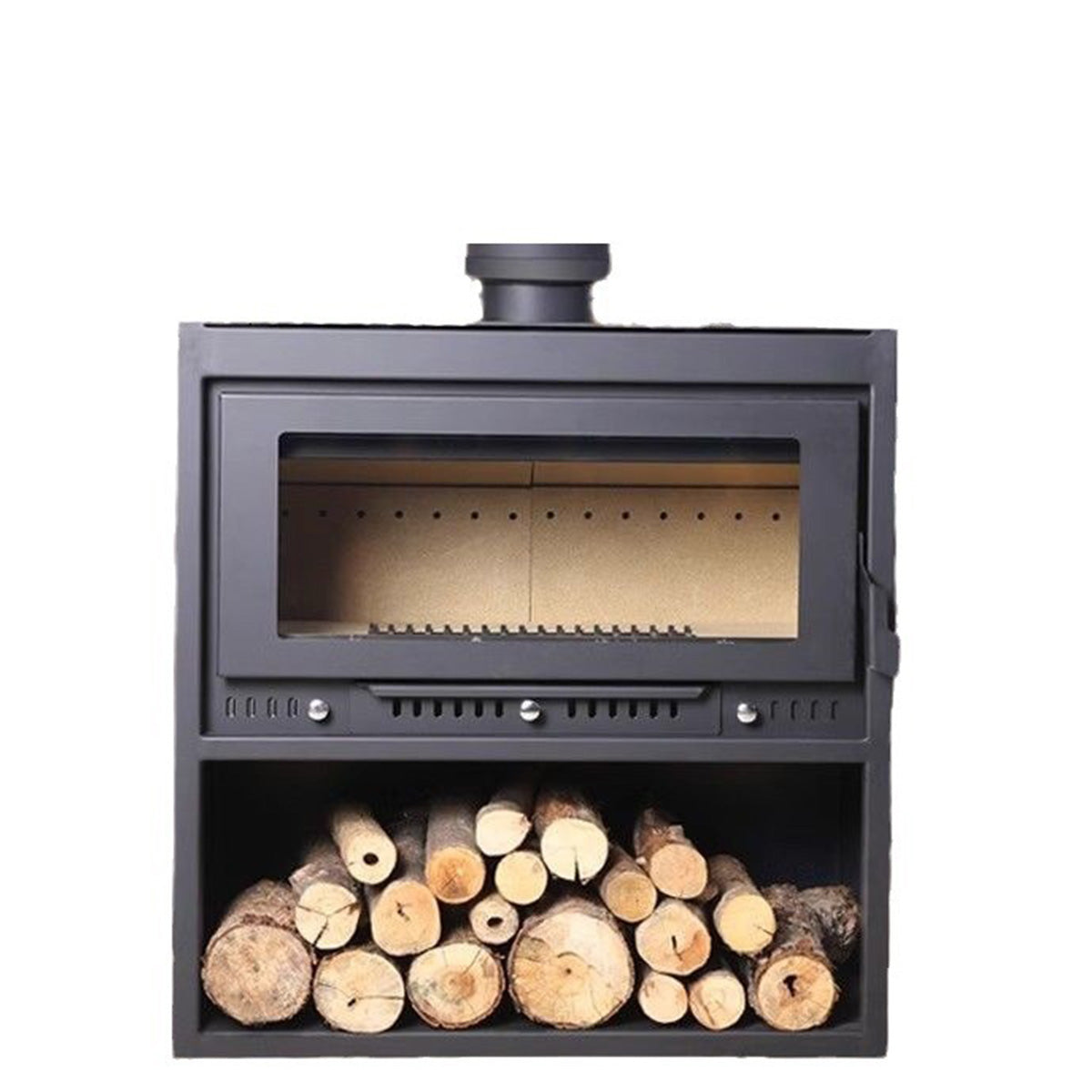 Indoor wood burning fireplace Hot 1