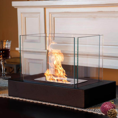 Small tabletop heating fireplace