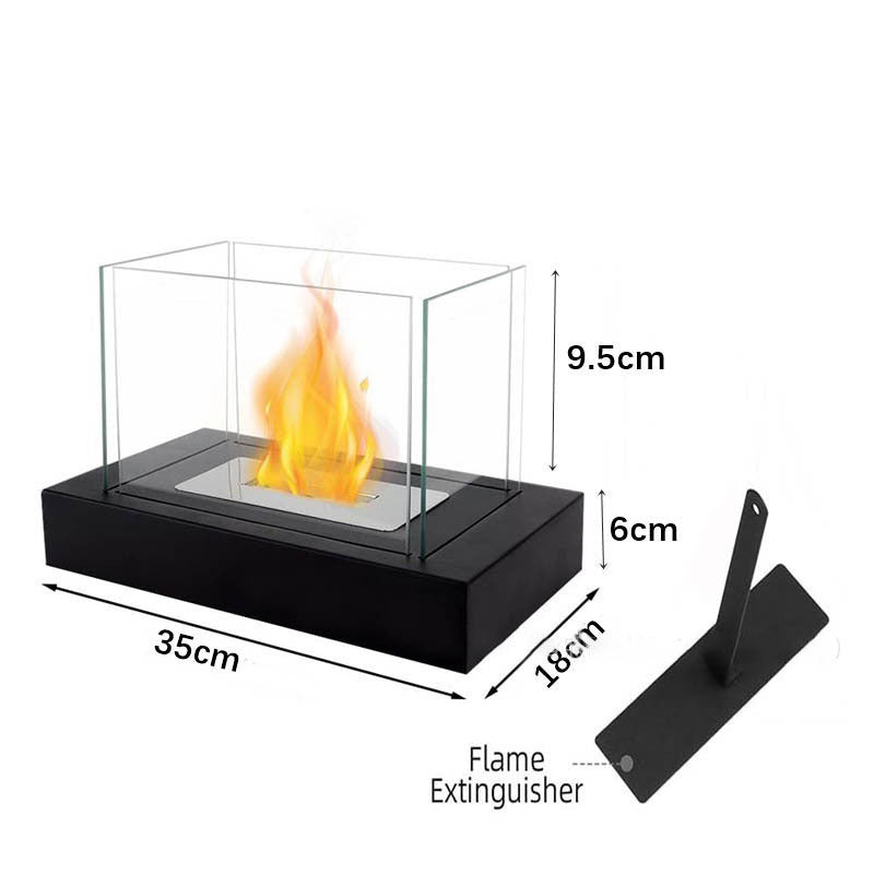 Small tabletop heating fireplace